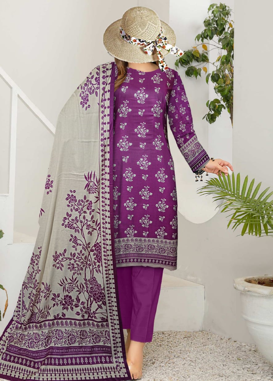 Safa Noor Digital Printed Lawn 3 Piece