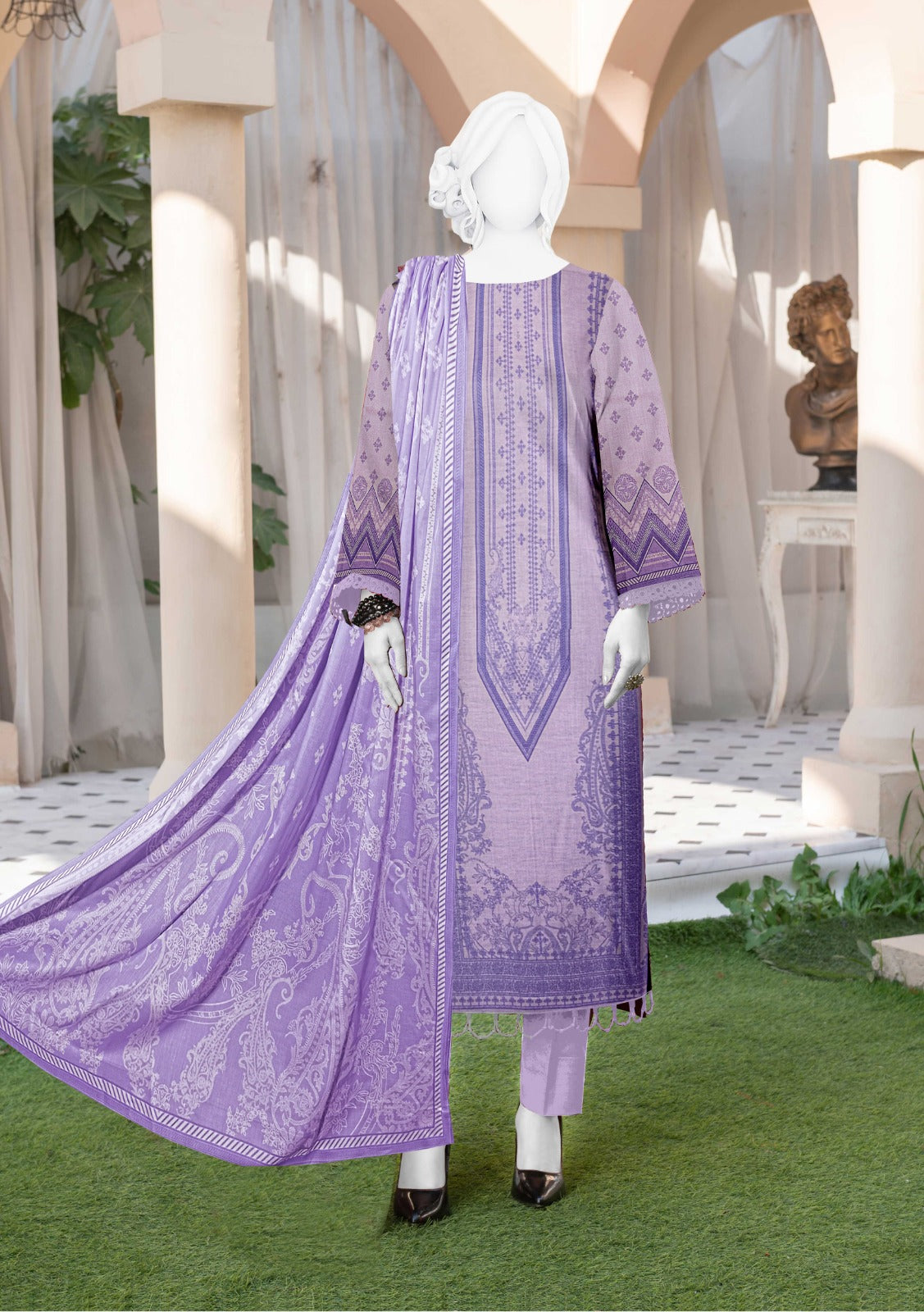 Safa Noor Digital Printed Lawn 3 Piece