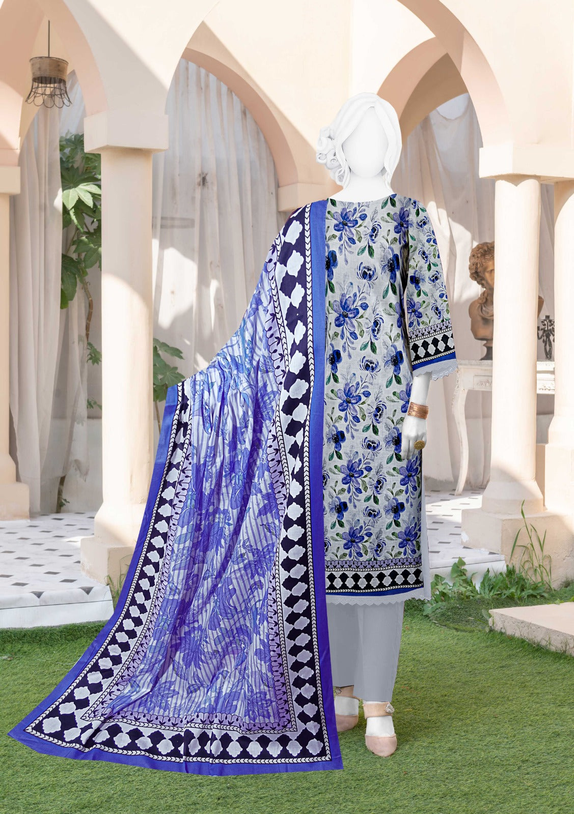 Safa Noor Digital Printed Lawn 3 Piece