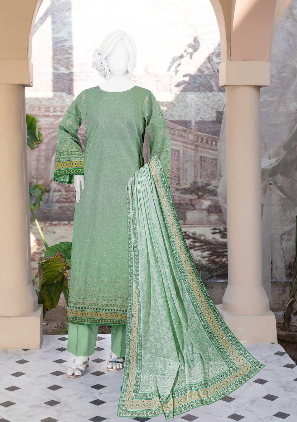 Safa Noor Digital Printed Lawn 3 Piece