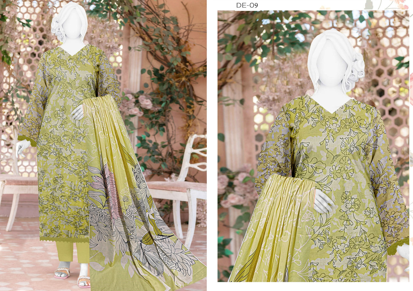 Safa Noor Digital Printed Lawn 3 Piece