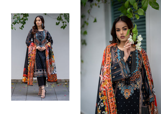 Digital Printed Lawn 3 Piece Vol 1
