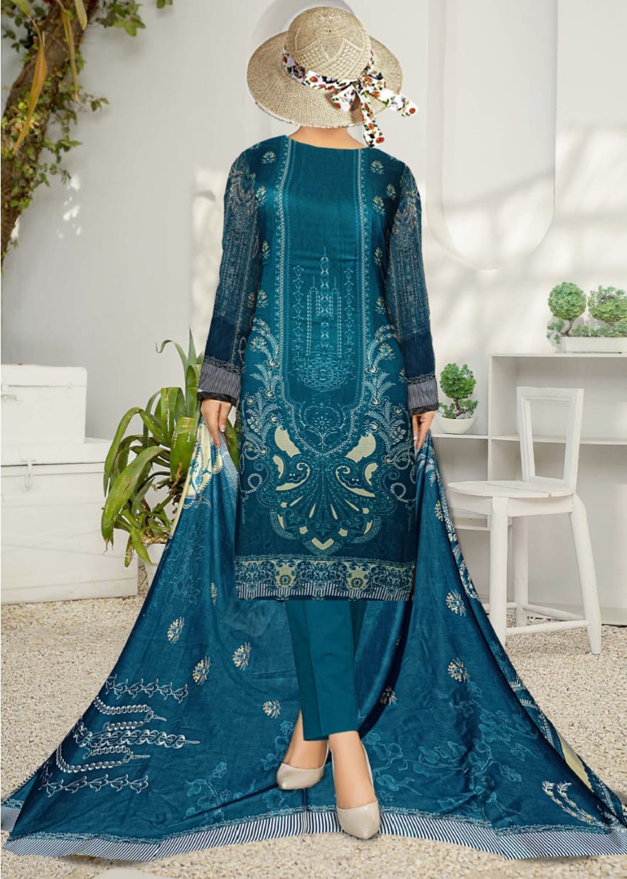 Safa Noor Digital Printed Lawn 3 Piece