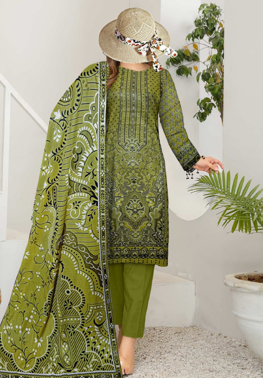 Safa Noor Digital Printed Lawn 3 Piece