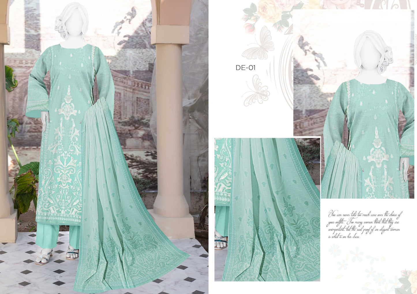 Safa Noor Digital Printed Lawn 3 Piece