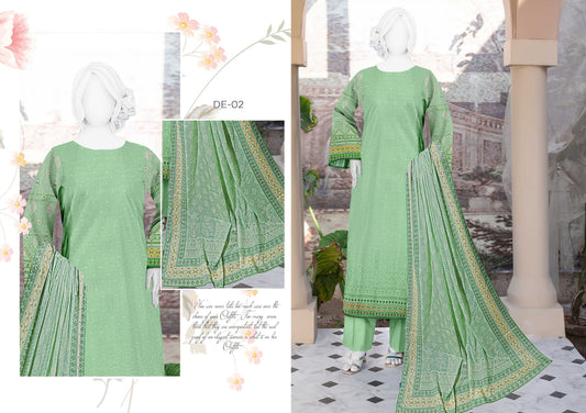 Safa Noor Digital Printed Lawn 3 Piece