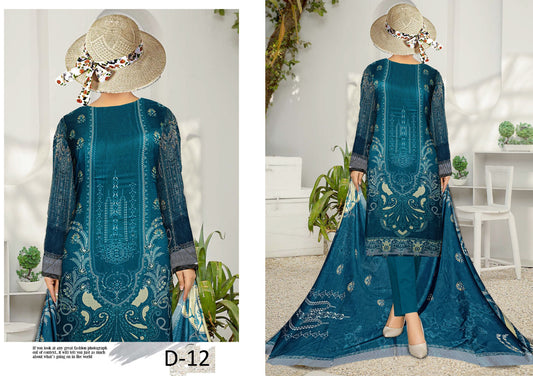 Safa Noor Digital Printed Lawn 3 Piece