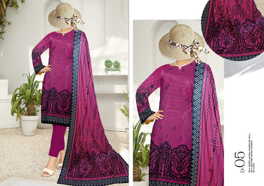 Safa Noor Digital Printed Lawn 3 Piece
