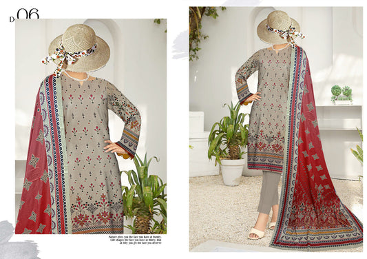 Safa Noor Digital Printed Lawn 3 Piece