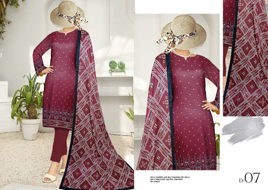 Safa Noor Digital Printed Lawn 3 Piece