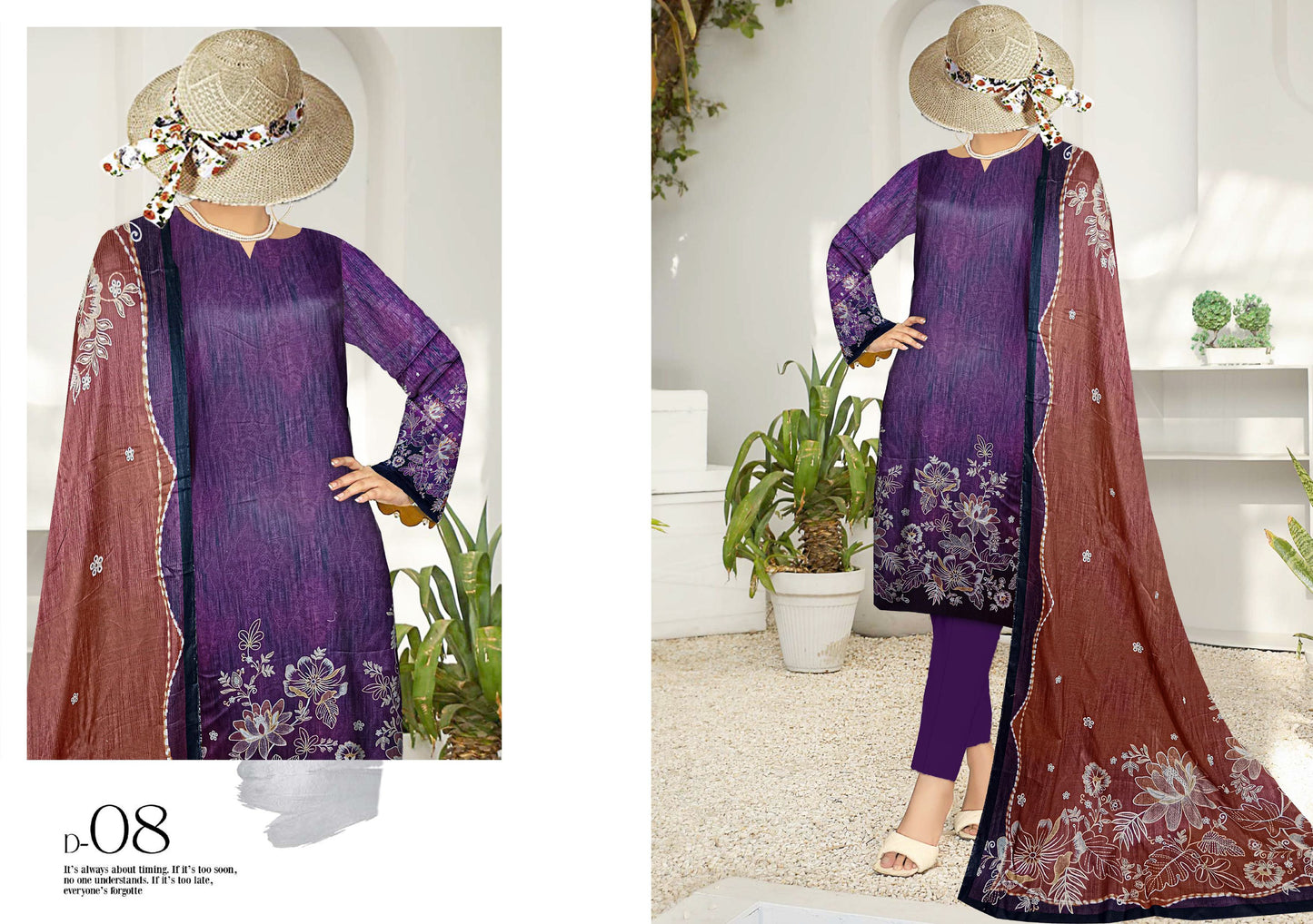 Safa Noor Digital Printed Lawn 3 Piece