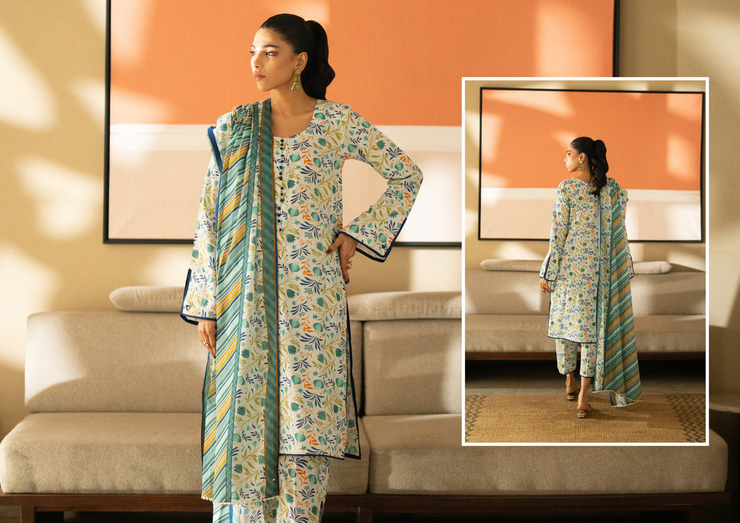 Digital Printed Lawn 3 Piece Separate Vol 5